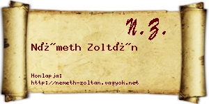 Németh Zoltán névjegykártya
